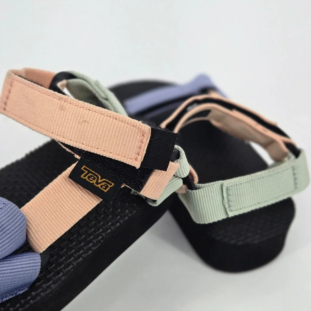 Teva Kids Midform Universal Geometric Sandals Color Block Platform Strapping 8